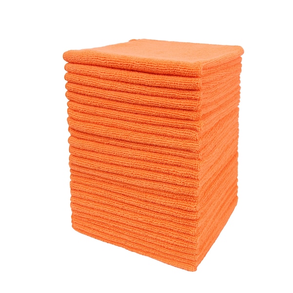 Dri By Tricol Clean Multi-Purpose Cloth,  Orange, 300 GSM, 16 x 16 in, 24 PK - OJ-HI3F-58FO