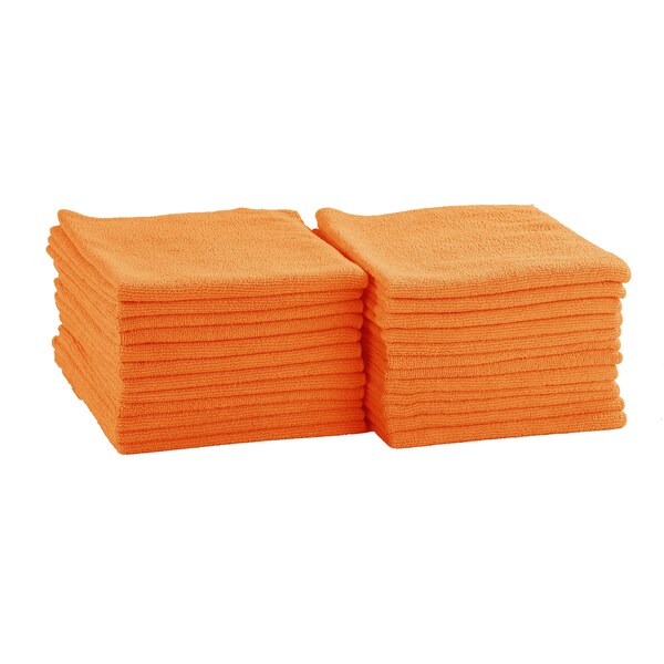 Dri By Tricol Clean Multi-Purpose Cloth,  Orange, 300 GSM, 16 x 16 in, 24 PK - OJ-HI3F-58FO