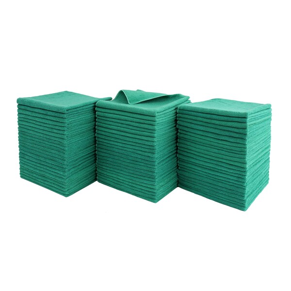 Dri By Tricol Clean Multi-Purpose Cloth,  Green, 300 GSM, 16 x 16 in, 72 PK  - 01-30-01-00-72-40