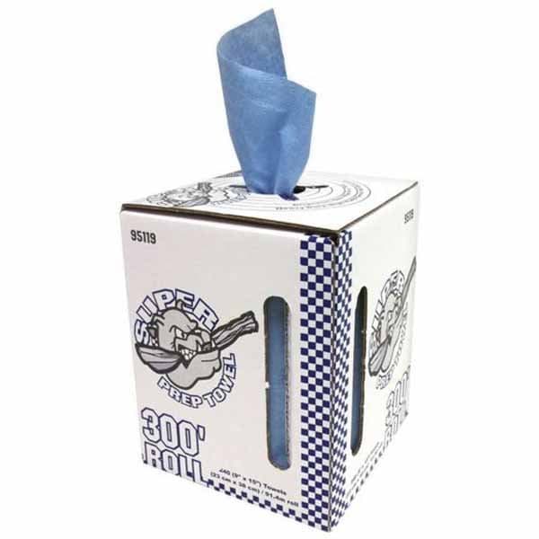Mercantile Development SUPER RAG OIMUM PERFORMANCE, BLUE PREP TOWEL, 9X15, 240/ROLL IN TOTE BOX - 95119