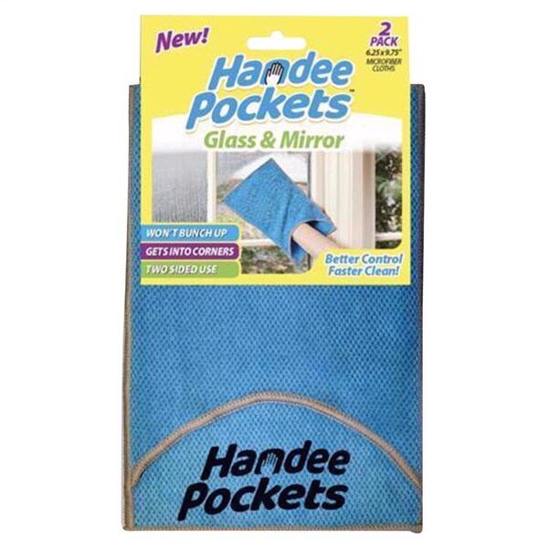 Handee Pockets Handee Pockets Microfiber Cleaning Cloth 6.25 in. W X 9.75 in. L 2 pk - 33224