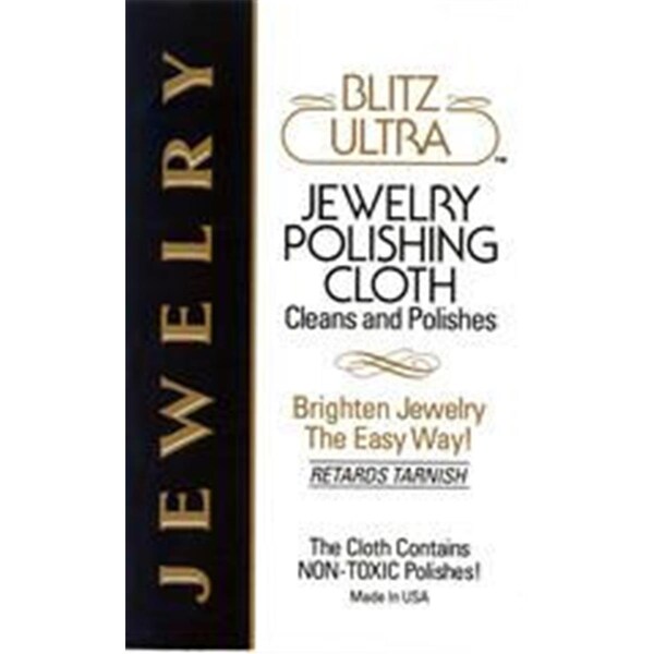 Blitz Mfg 8 x 10 in. Ultra Jewelry Polishing Cloth, Two Ply - Treated - BL39330