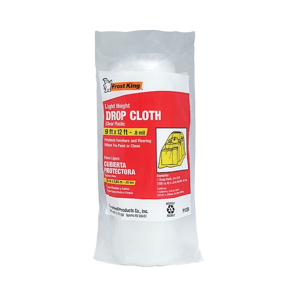 Thermwell Products Frost King 9 ft. W X 12 ft. L X 0.8 mil Plastic Drop Cloth 1 pk - P112R