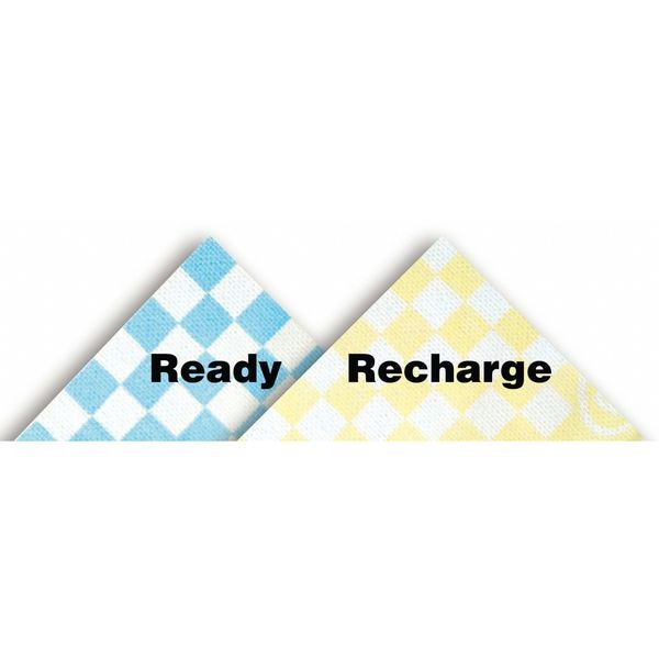 Sertun Rechargeable Indicator Towels 13-1/2" x 18", Yellow/White - 9650