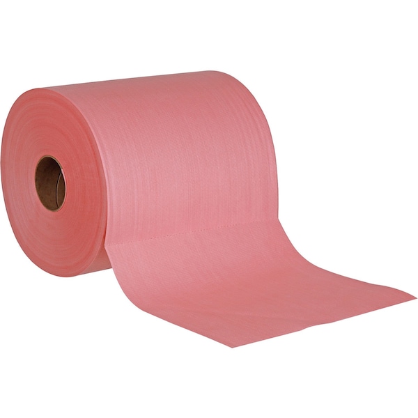 Global Industrial Quick Rags Heavy Duty Jumbo Roll, Red, 475 Sheets/Roll - 670205