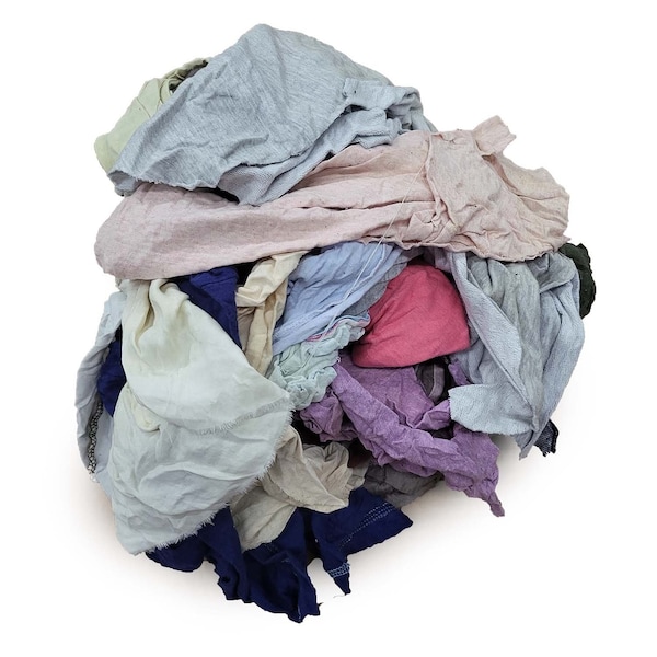 R & R Textile Rcycld Mltclr T-Shirt Rag, Pallet, 630 lb. - Z99405