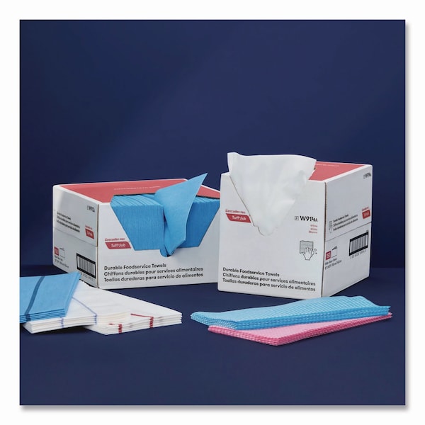Cascades Pro Tuff-Job Foodservice Towels, Blue/White, 12 x 24, PK200 - W902