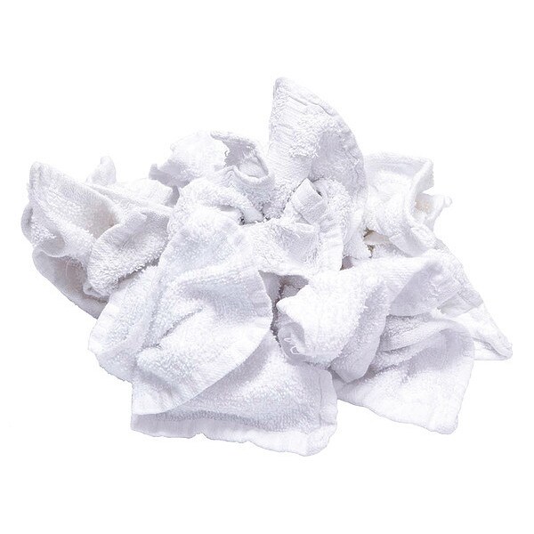R & R Textile Terry Cloth Rag Pallet, White, 630 lb. - Z99407