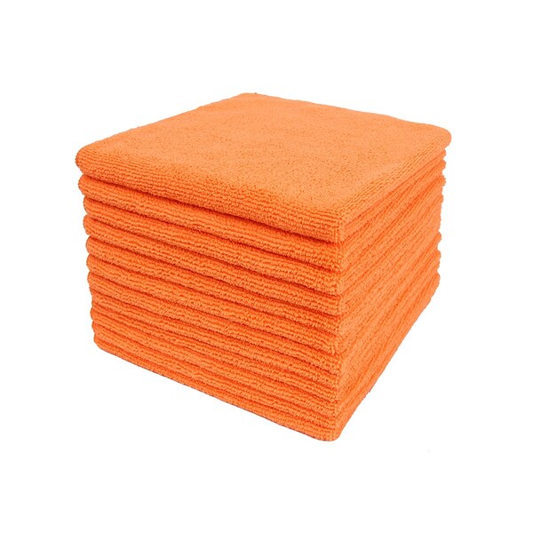 Dri By Tricol Clean Multi-Purpose Cloth,  Orange, 300 GSM, 16 x 16 in, 12 PK - IB-LQZE-TUFI