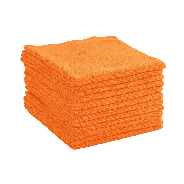 Dri By Tricol Clean Multi-Purpose Cloth,  Orange, 300 GSM, 16 x 16 in, 12 PK - IB-LQZE-TUFI