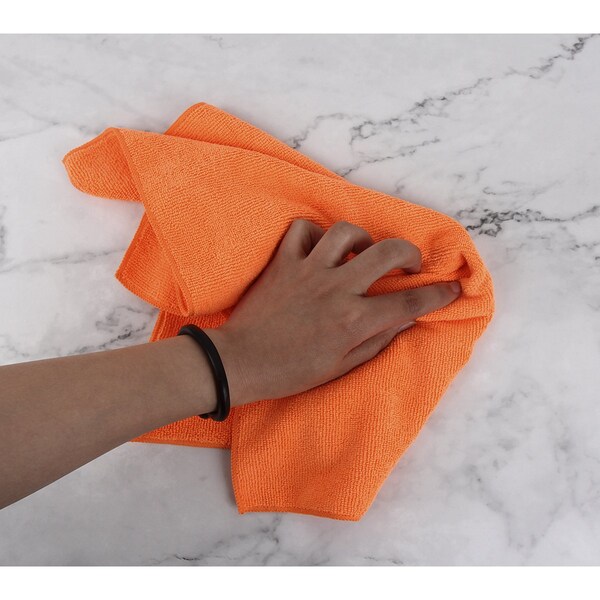 Dri By Tricol Clean Multi-Purpose Cloth,  Orange, 300 GSM, 16 x 16 in, 12 PK - IB-LQZE-TUFI