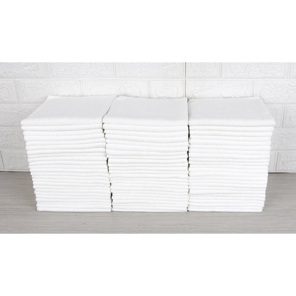 Dri By Tricol Clean Multi-Purpose Cloth,  White, 300 GSM, 16 x 16 in, 72 PK  - 01-30-01-00-72-01-SELF