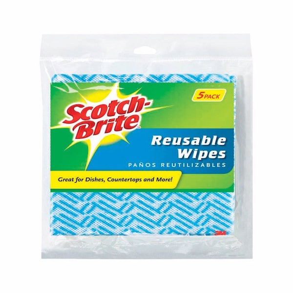 3M Scotch-Brite Microfiber Reusable Wipes 11.5 in. W X 19.5 in. L 5 pk - 9053-12-SM