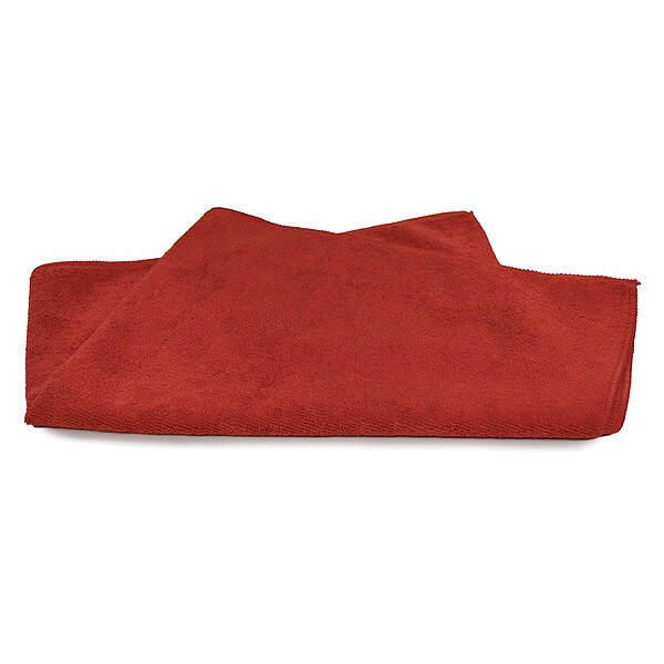 R & R Textile Mcrofbr Car/Hand Towel, Red, 16"x27", PK180 - Z73109