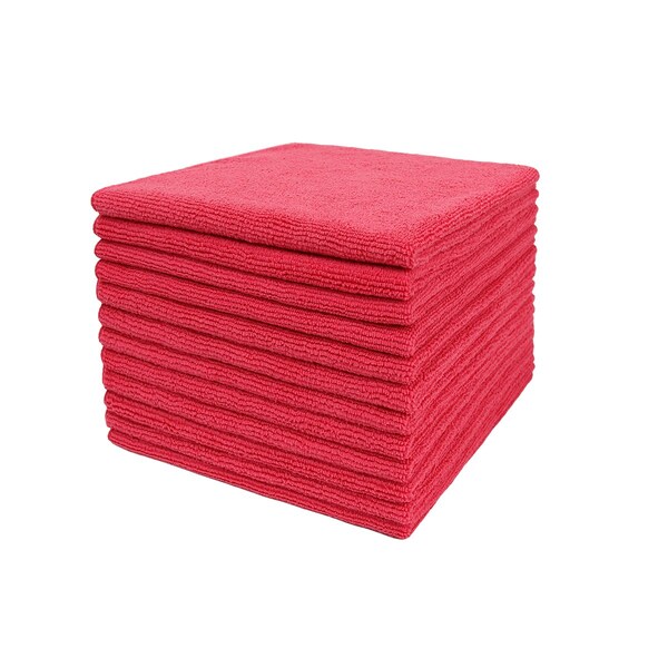 Dri By Tricol Clean Multi-Purpose Cloth, Red, 300 GSM, 16 x 16 in, 12 PK - IB-LQZD-TUFI