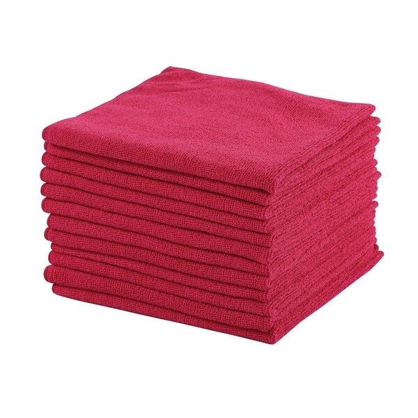 Dri By Tricol Clean Multi-Purpose Cloth, Red, 300 GSM, 16 x 16 in, 12 PK - IB-LQZD-TUFI
