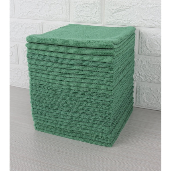 Dri By Tricol Clean Multi-Purpose Cloth,  Green, 300 GSM, 16 x 16 in, 24 PK - SO-EO62-0TRS