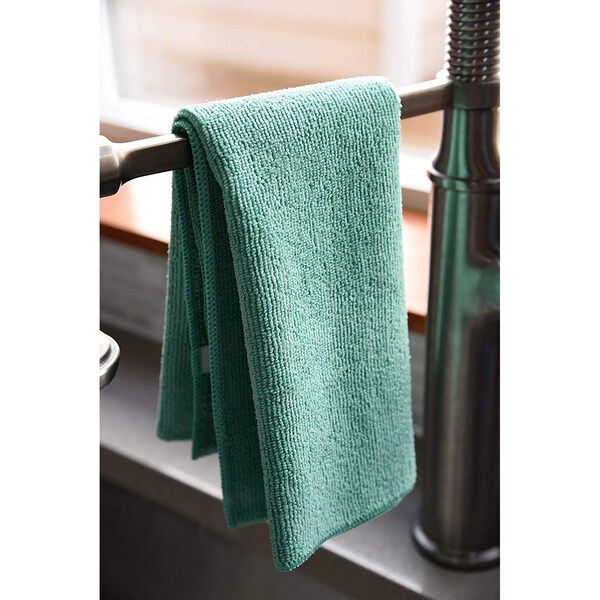 Dri By Tricol Clean Multi-Purpose Cloth,  Green, 300 GSM, 16 x 16 in, 24 PK - SO-EO62-0TRS