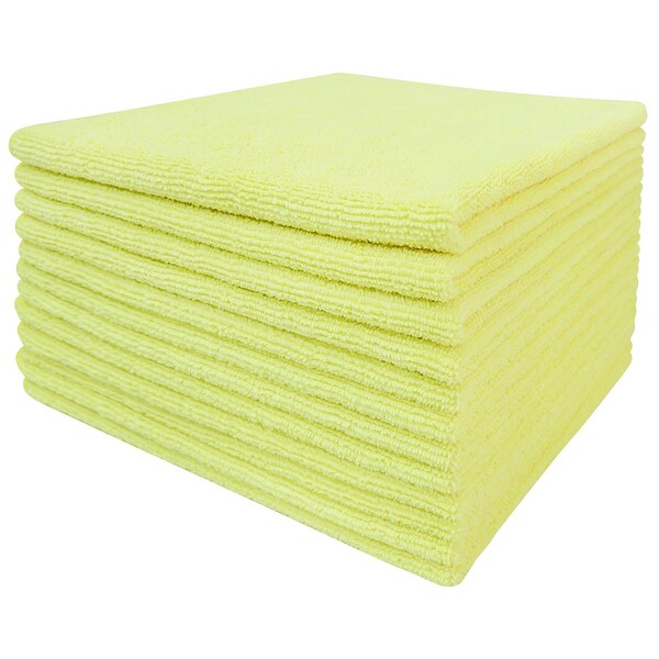Dri By Tricol Clean Multi-Purpose Cloth,  Yellow, 300 GSM, 16 x 16 in, 12 PK - OJ-HI3E-58FO