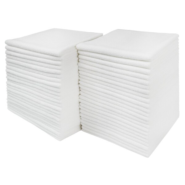 Dri By Tricol Clean Multi-Purpose Cloth,  White, 300 GSM, 16 x 16 in, 48 PK  - 01-30-01-00-91-01