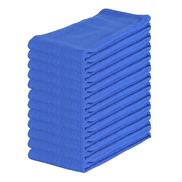 Monarch Huck Towels - 16 x 26 - Blue  12 Pack, 12PK - ABSBNT-BLUE