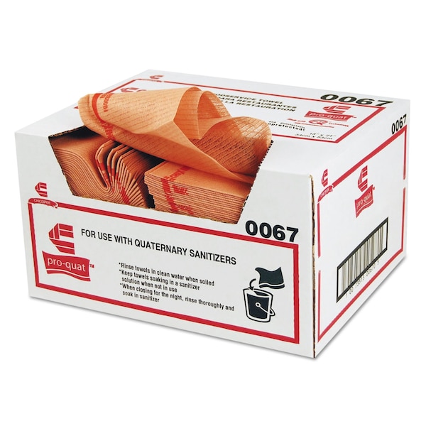 Chix Pro-Quat Food Service Towels, Medium Duty, 13 x 21, Red, 150PK - 67