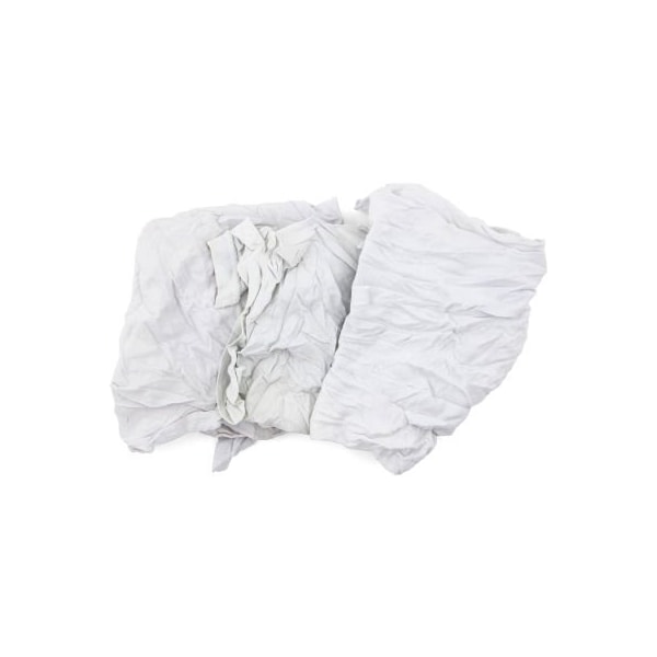 Hospeco Reclaimed T-Shirt Knit Rags, White, 10 Lbs. - - 340-10
