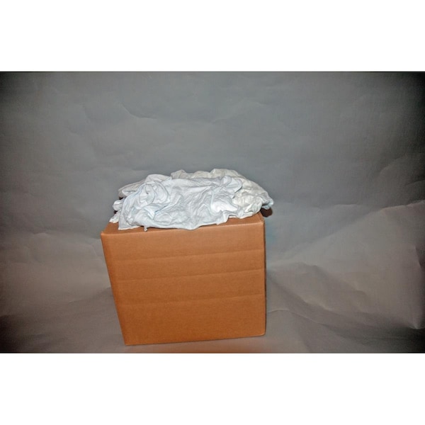 Solid Shelving BALBW50 100 Percent New White Cotton Knit Wiping - Rags - SO2088805