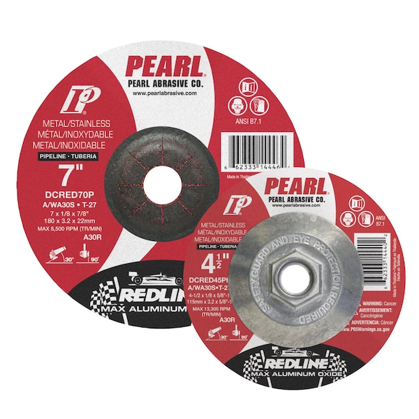 Rueda de esmerilado Pearl Redline Max A.O. de 6 x 1/8 x 7/8 A/WA30S T-27 para Pipeline - DCRED60P