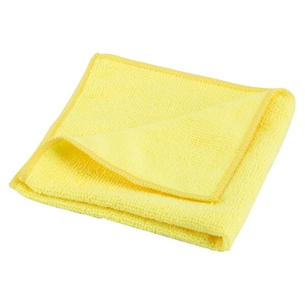 Simple Spaces Cleaning Cloth, 12 in L, 12 in W, Microfiber, Yellow - OG003