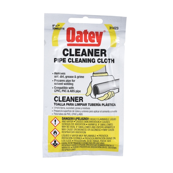 Oatey Oatey Cotton Pipe Cleaning Cloth 8 in. W X 7 in. L 1 oz - 31423