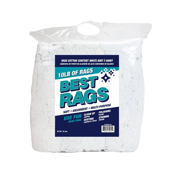 Monarch Knit Wipers - White - New - 50lb Bag - N-WPKSM-50BG