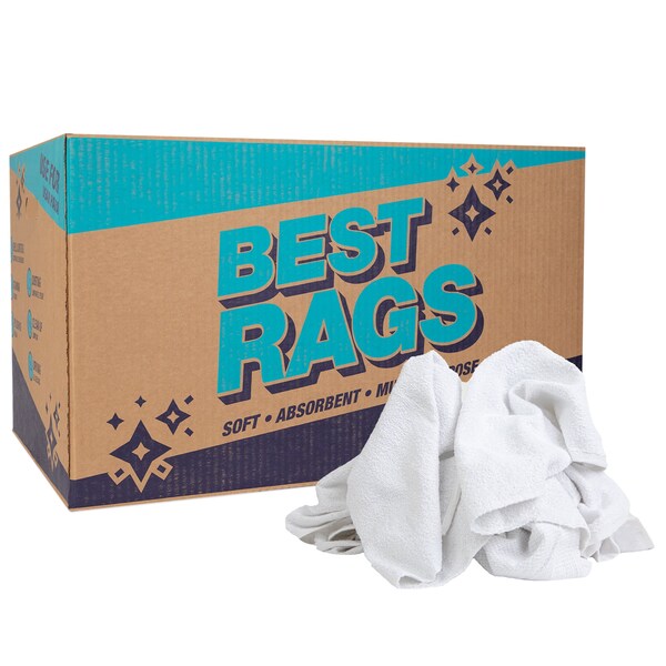 Monarch Hand Towel Size Terry Wipers - WHITE 25 lb box - N-W54-25
