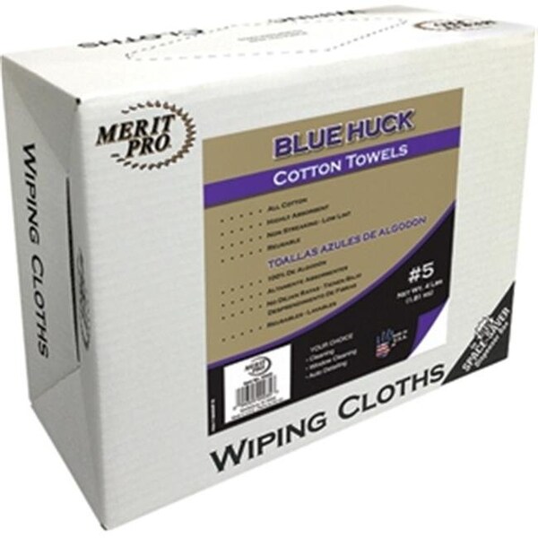 Merit Pro Merit Pro 40425 Box Blue Huck Cotton Towels - 19736996600