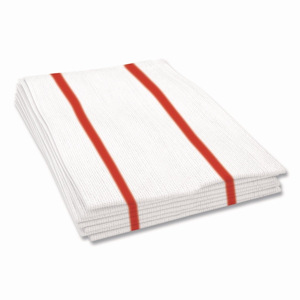 Cascades Pro Tuff-Job Guard Antimicrobial Towels, White/Red, 12 x 21, 1/4 Fold, 150PK - W923