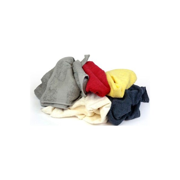 R & R Textile Mills Inc Pro-Clean Basics Sanitized Anti-Bacterial Terry Cloth Rags, Assorted Colors, 4 lbs. - 99811 - 99811