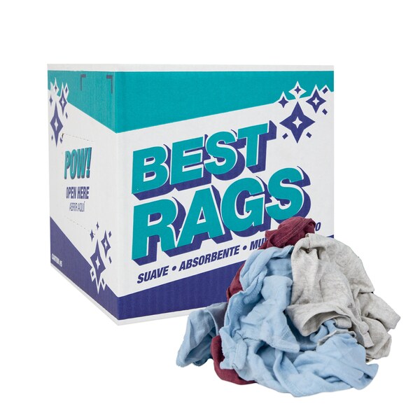 Monarch T-Shirt Reclaimed Rags - Colored - 5 lb Bag - R-C45-5BG