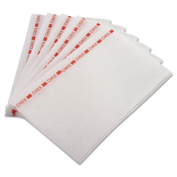 Chix Food Service Towels, 13 x 21, Red/White, PK150 - CHI 8242