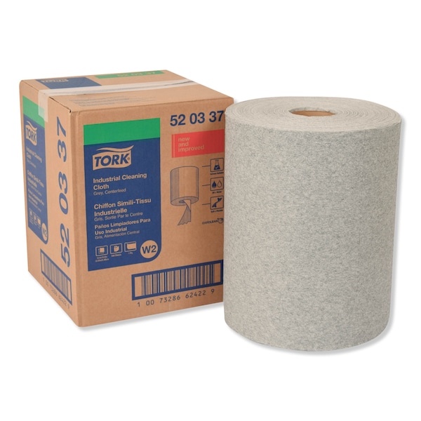 Tork Tork Industrial Cleaning Cloth Centerfeed Gray W2, 1 x 500 Cloths, 520337 - 520337