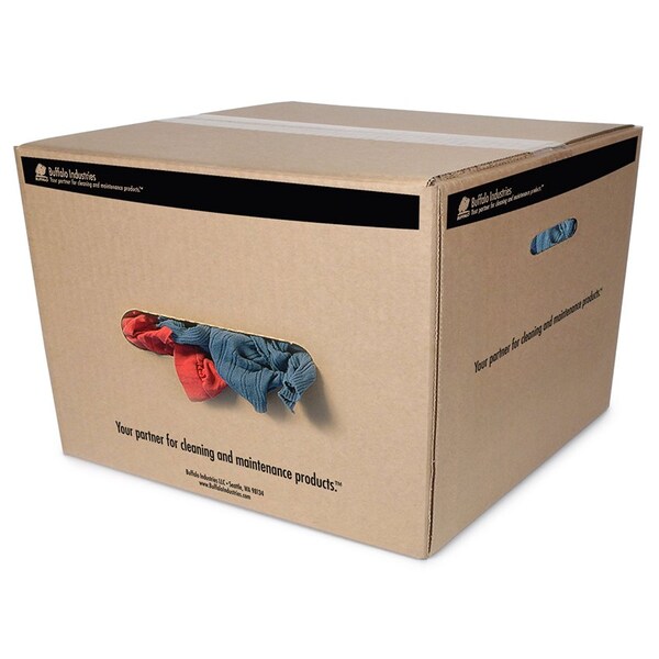 Buffalo Industries 25 Lb  Colored Cloth Wiping Rags - 10084