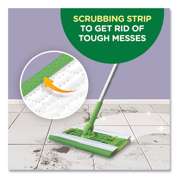 Swiffer Wet Refill Cloths, 8 x 10, Fresh Scent, White, 12/Box, 6 Boxes/Carton, 6PK - 80374006