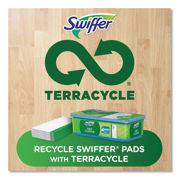 Swiffer Wet Refill Cloths, 8 x 10, Fresh Scent, White, 12/Box, 6 Boxes/Carton, 6PK - 80374006