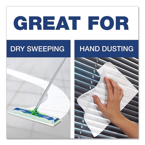 Swiffer Dry Refill Cloths, 10.63 x 8, White, PK32, 32PK - 33407