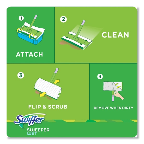 Swiffer Wet Refill Cloths, 10 x 8, Lavender Vanilla and Comfort, White, 36PK - 80333673