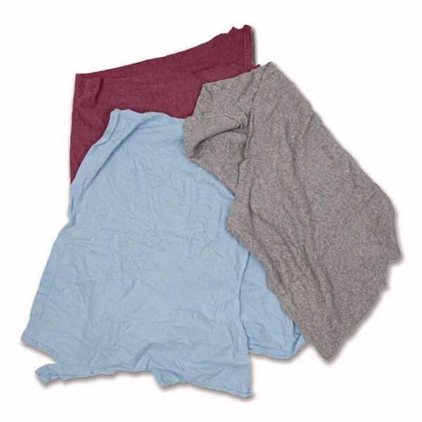 Monarch Brands Reclaimed Color T-Shirt Rags, Assorted, 125PK - R020-C45-A-25