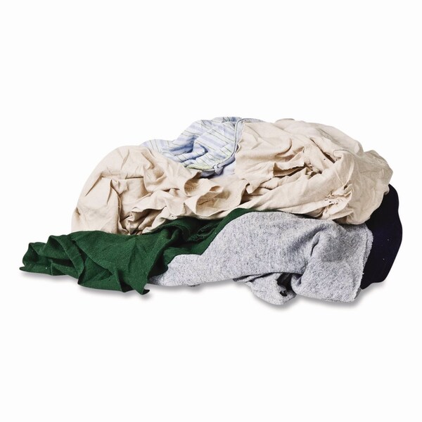 Monarch Brands Reclaimed Color T-Shirt Rags, Assorted, 125PK - R020-C45-A-25