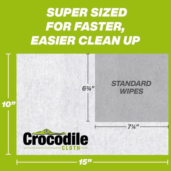 Crocodile Cloth CLOTH WHITE 15X10 IN., 80PK - 6610