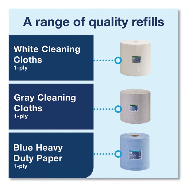 Tork Heavy-Duty Cleaning Cloth, 1-Ply, 12.6 in. x 912.2 ft, White - 530105