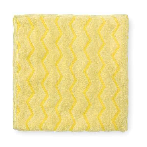 Rubbermaid Commercial Hygen(TM) Microfiber Microfiber Cloth, Yellow - FGQ61000YL00