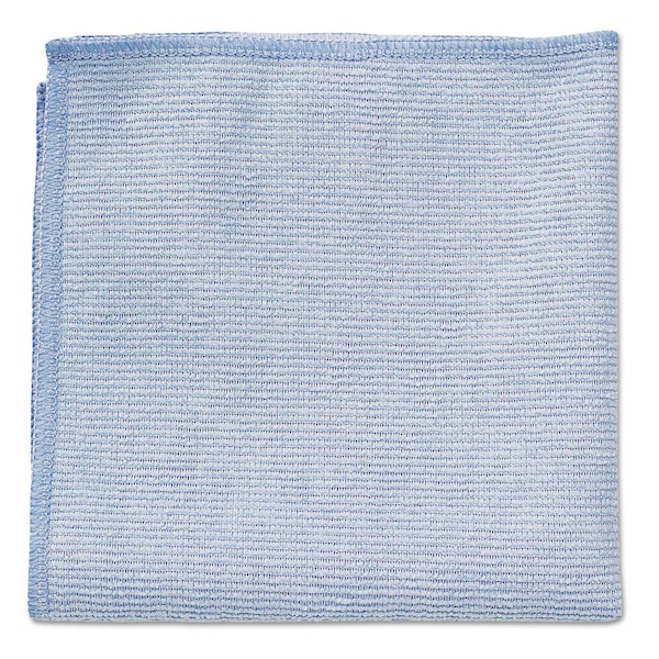 Rubbermaid Commercial Microfiber Cleaning Cloths, 12 x 12, Blue, PK24 - 1820579
